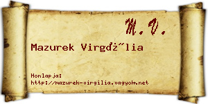 Mazurek Virgília névjegykártya
